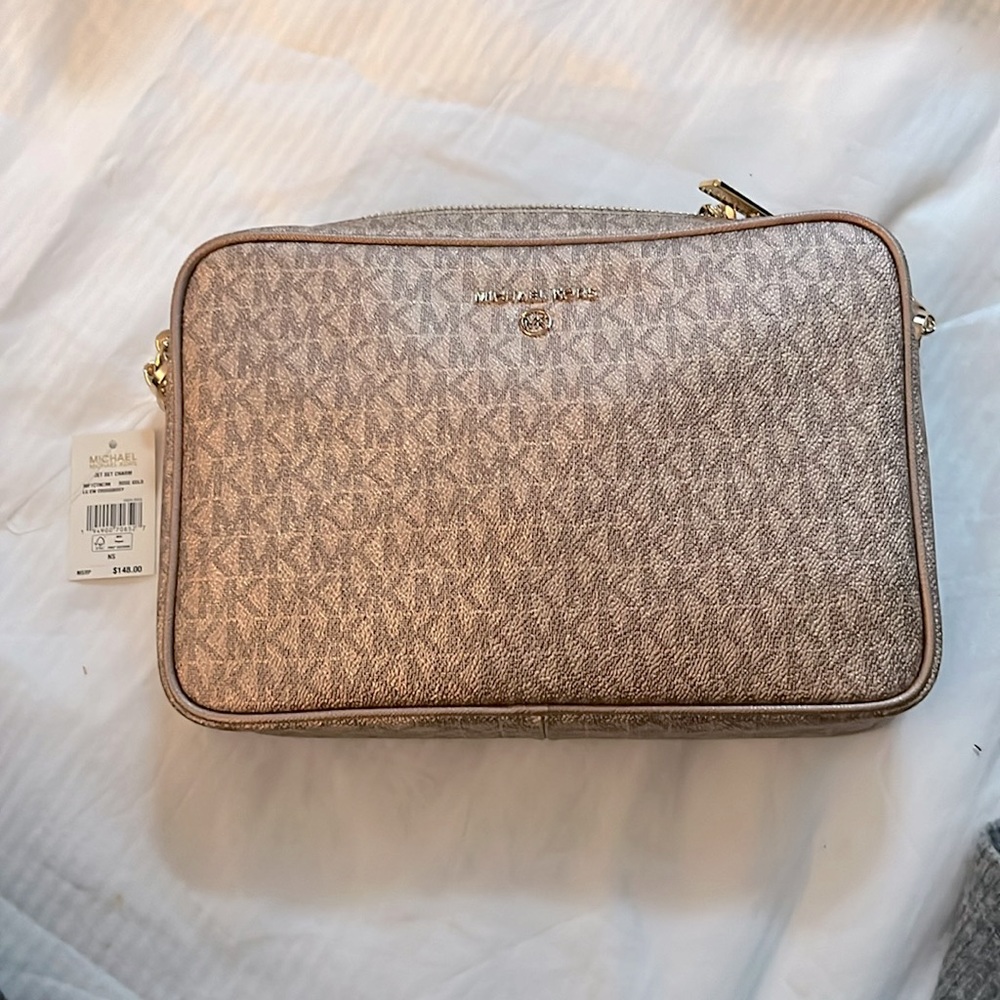 Michael Kors Large Charm EW Crossbody Bag in Rose Gold